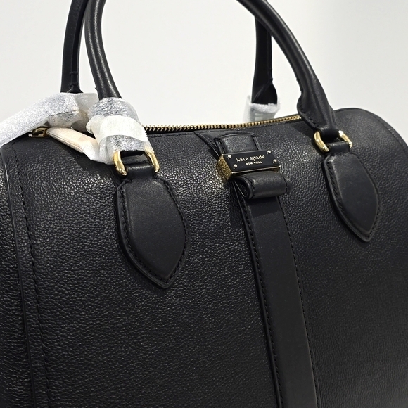 kate spade Handbags - Kate Spade Black Satchel with Gold Accents